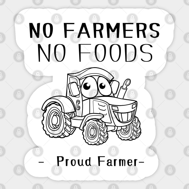 No Farmers No Foods Sticker by StyleTops